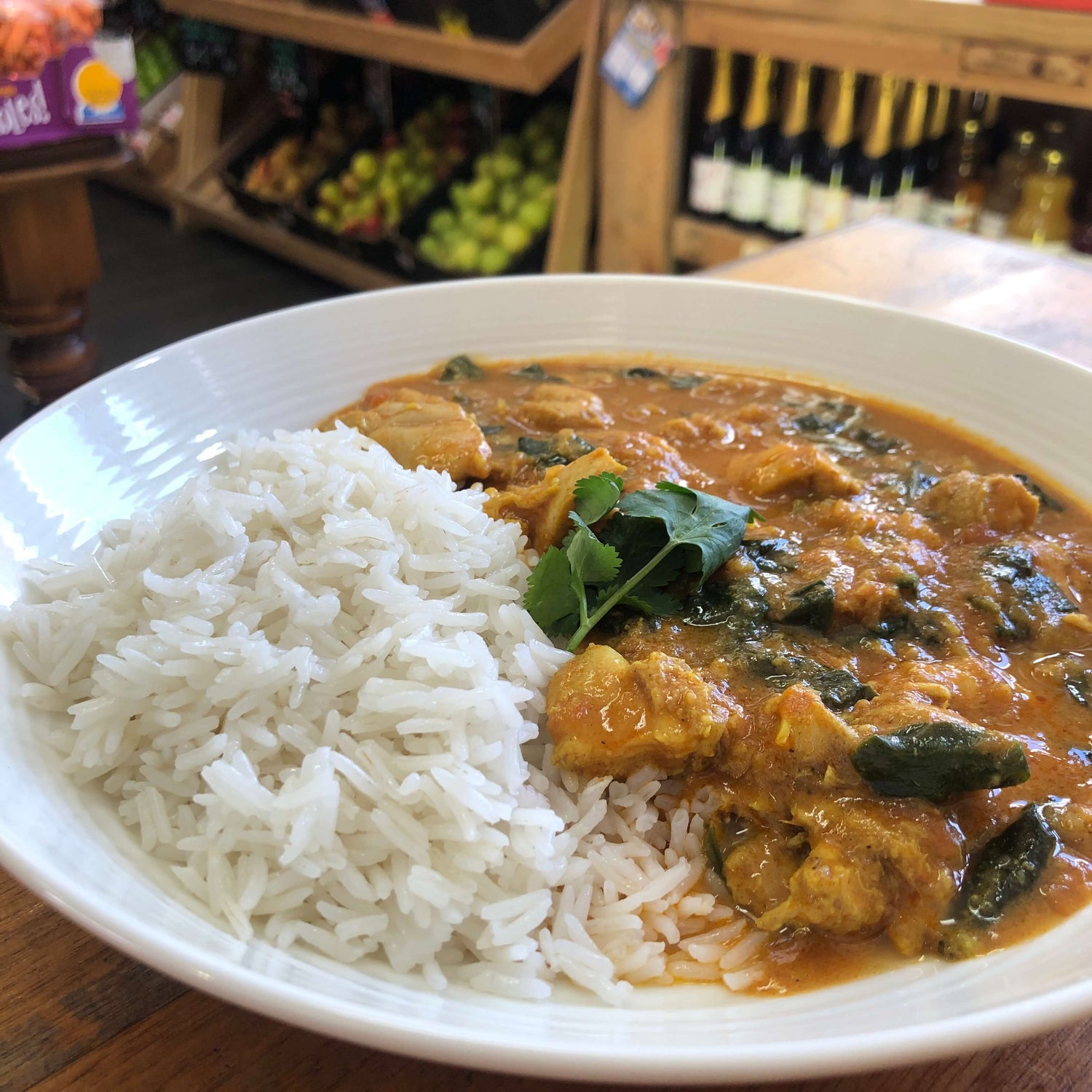 Chicken & Spinach Curry with Rice (Mild) 550g