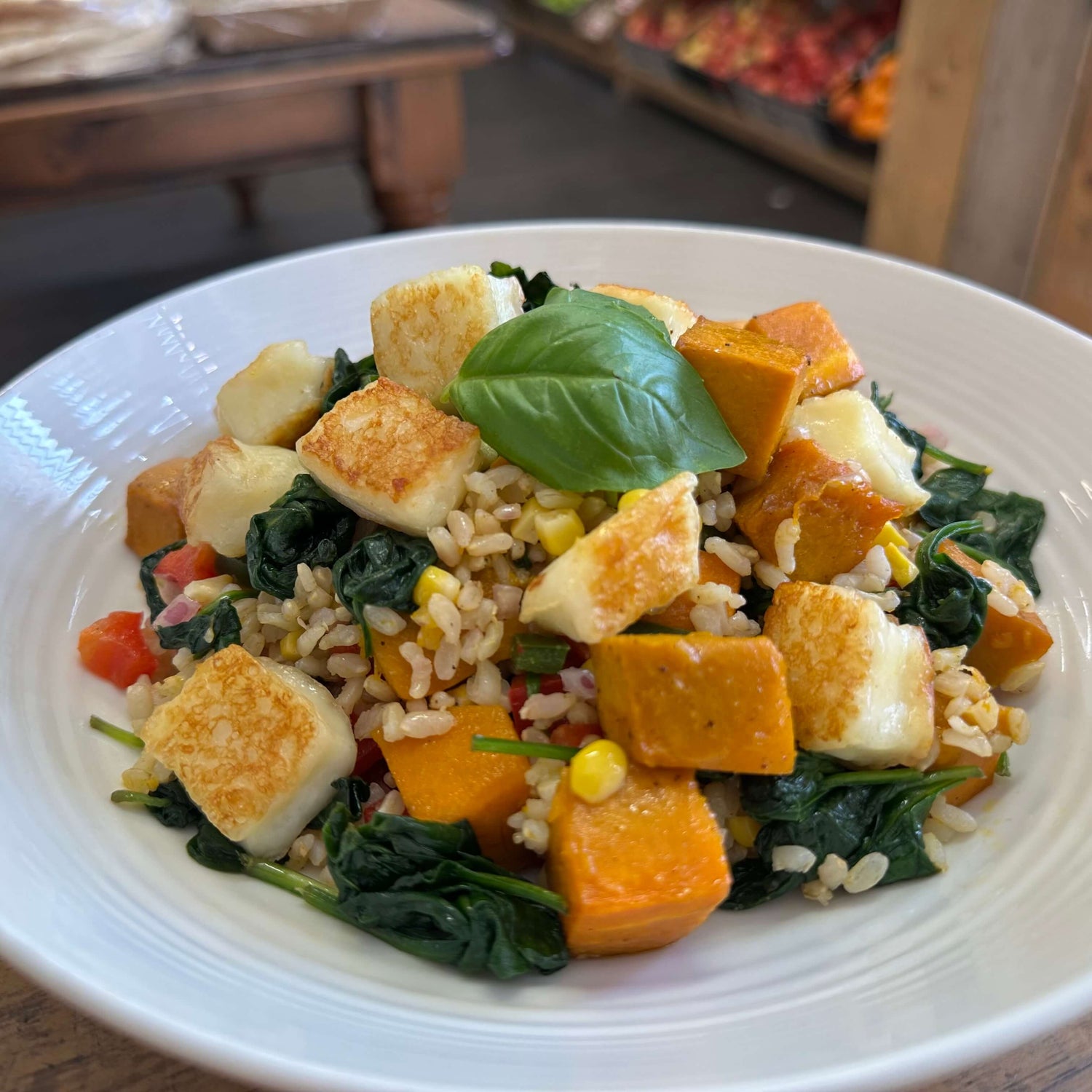 Roast Pumpkin & Haloumi Salad