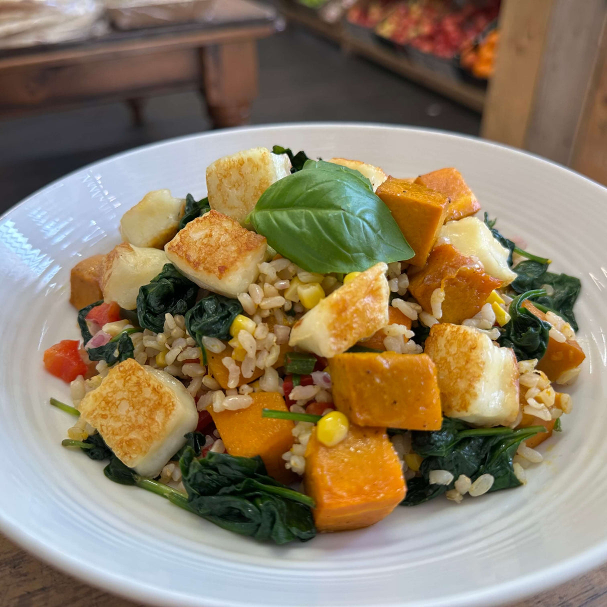 Roast Pumpkin & Haloumi Salad