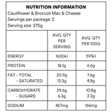 Cauliflower & Broccoli Mac & Cheese (frozen) 550g