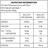 Chicken & Spinach Curry with Rice (Mild) 550g