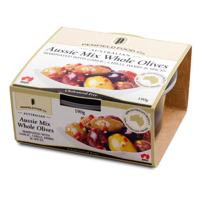 Penfield Marinated Aussie Mix Whole Olives 190g