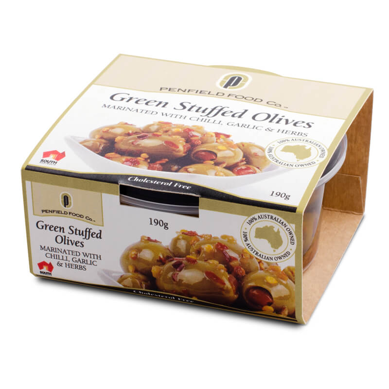 Penfield Marinated Green Stuffed Olives 190g